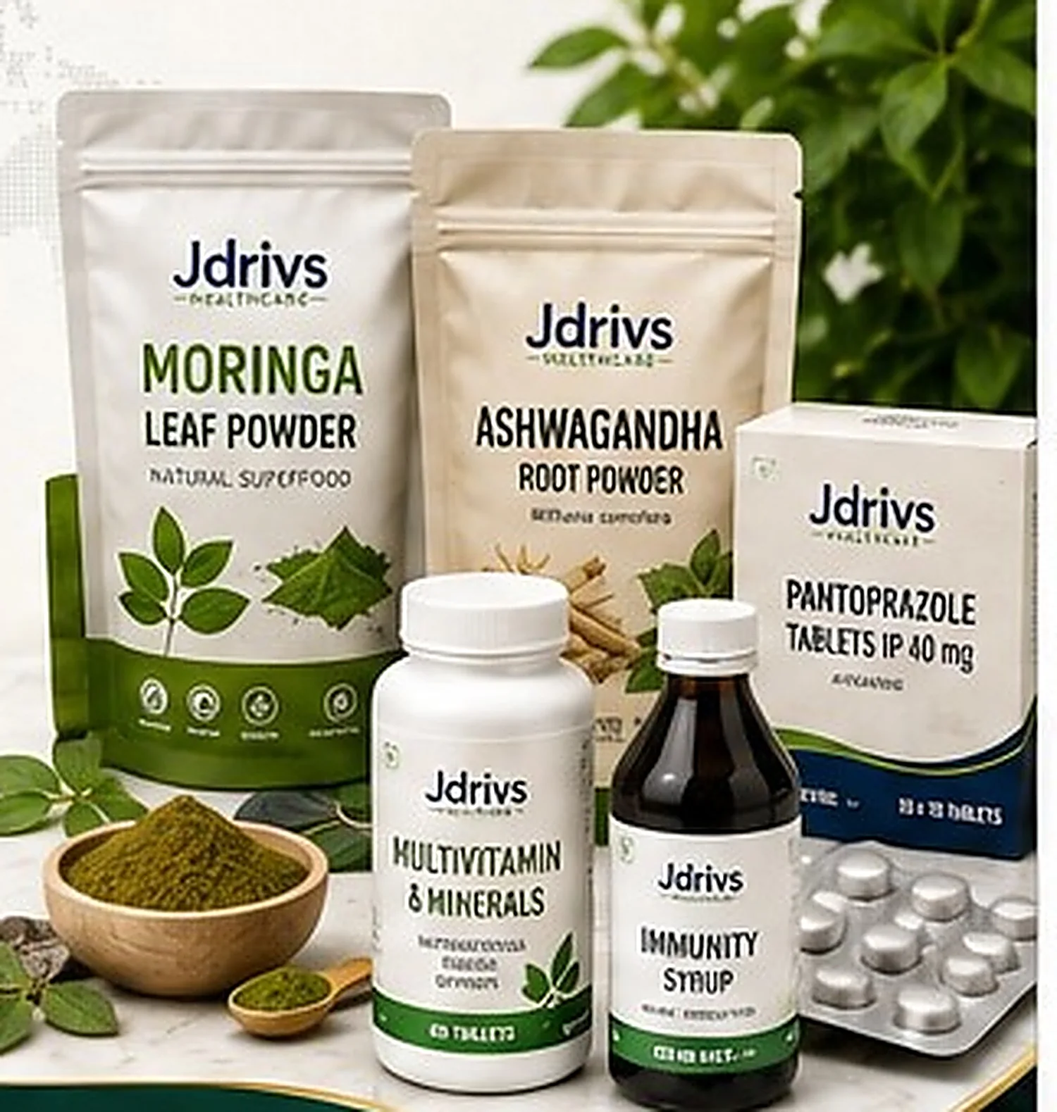 Jdrivs pharmaceutical, nutraceutical and herbal product range
